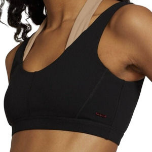 n: Philanthropy Women Athletic Tillie Sports Bra in Black Cat & Camel Medium NWT